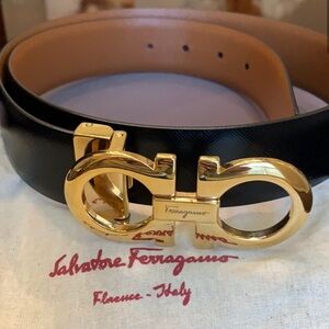 Ferragamo Gancini buckle reversible belt